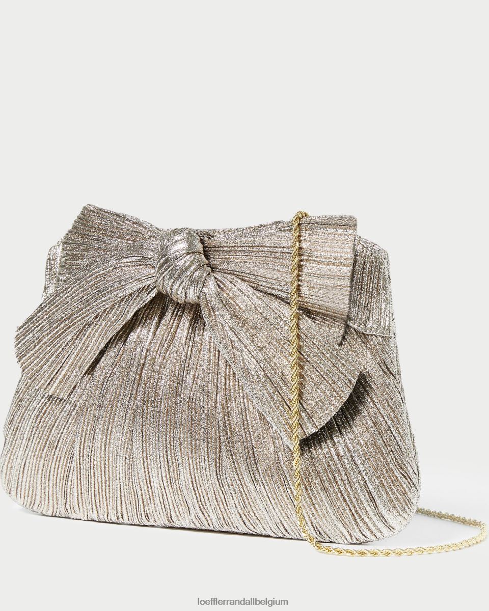 Sacs Loeffler Randall pochette à nœud Rayne Champagne femmes 04V42L394
