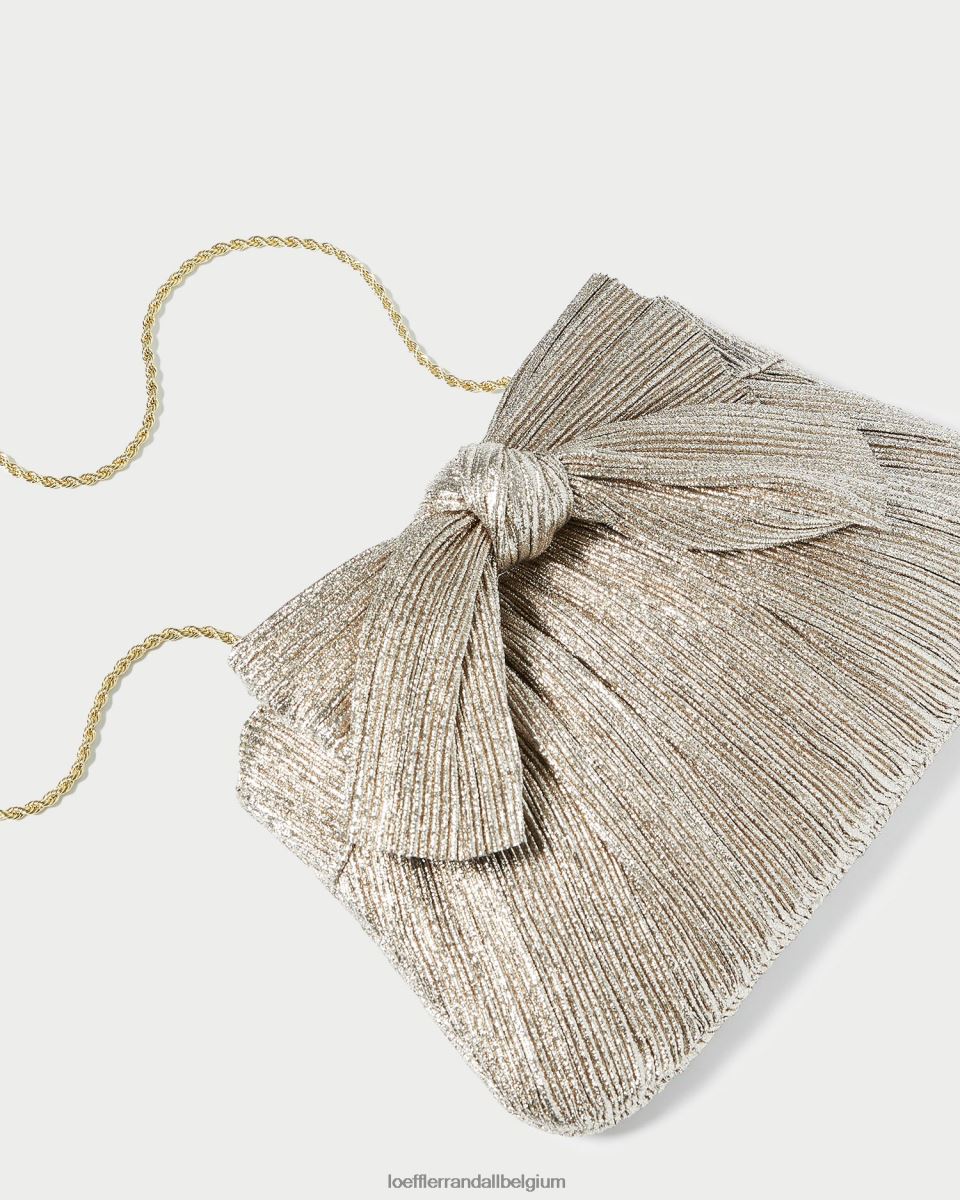 Sacs Loeffler Randall pochette à nœud Rayne Champagne femmes 04V42L394