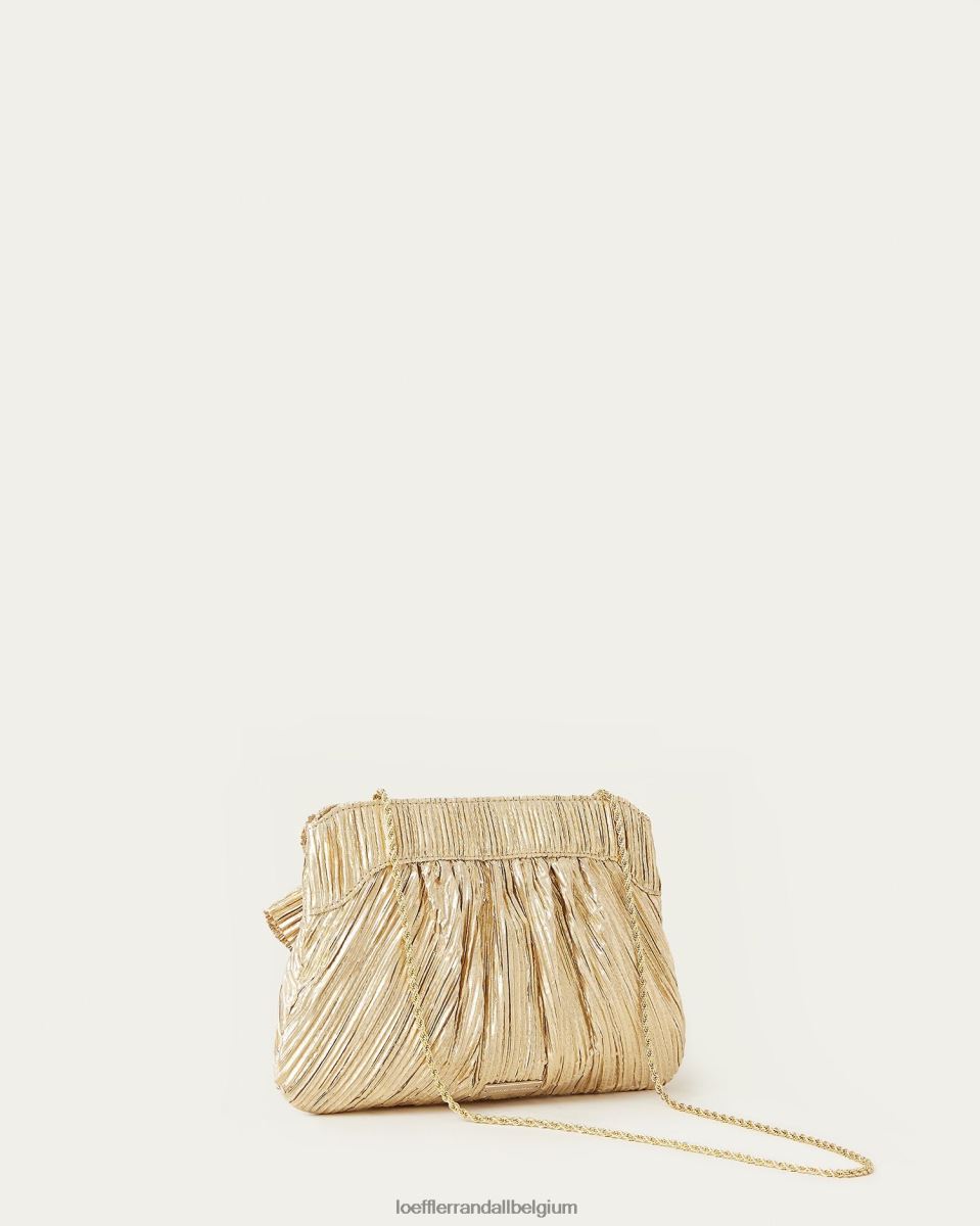 Sacs Loeffler Randall pochette à nœud Rayne or femmes 04V42L333