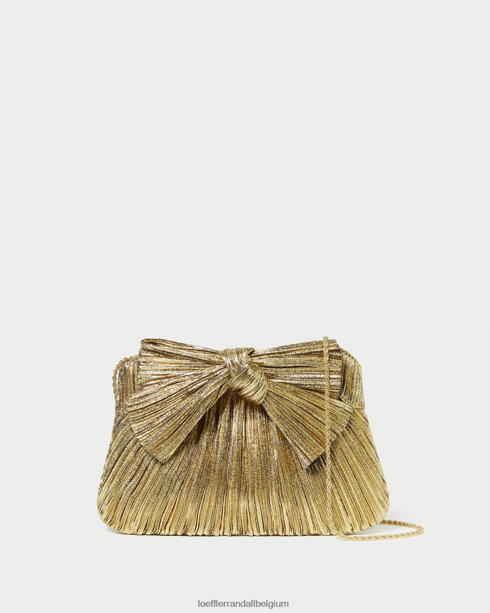Sacs Loeffler Randall pochette à nœud Rayne oro femmes 04V42L384