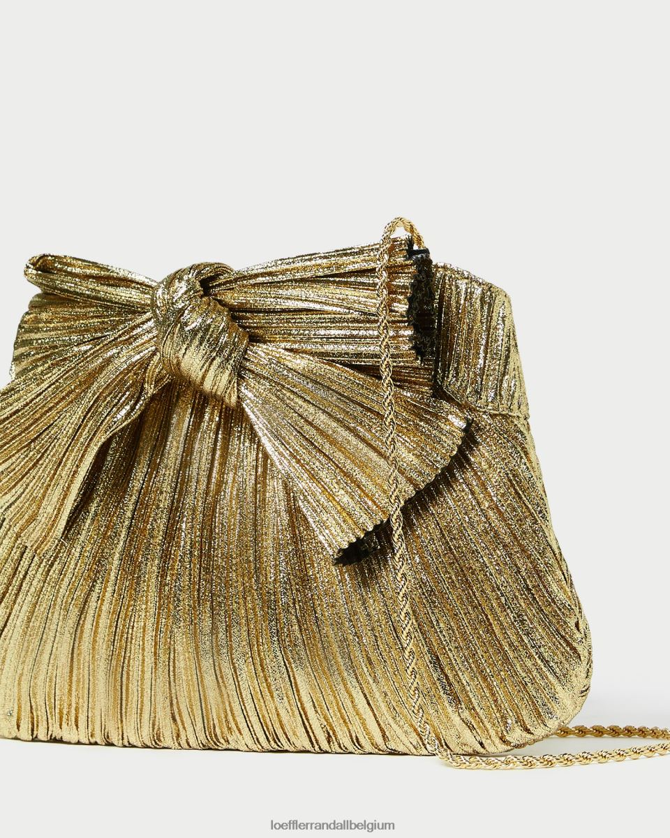 Sacs Loeffler Randall pochette à nœud Rayne oro femmes 04V42L384