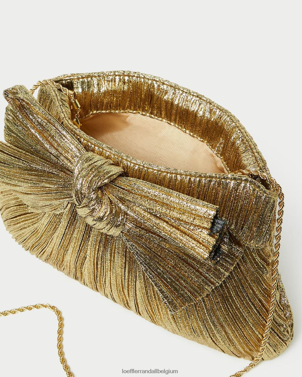 Sacs Loeffler Randall pochette à nœud Rayne oro femmes 04V42L384