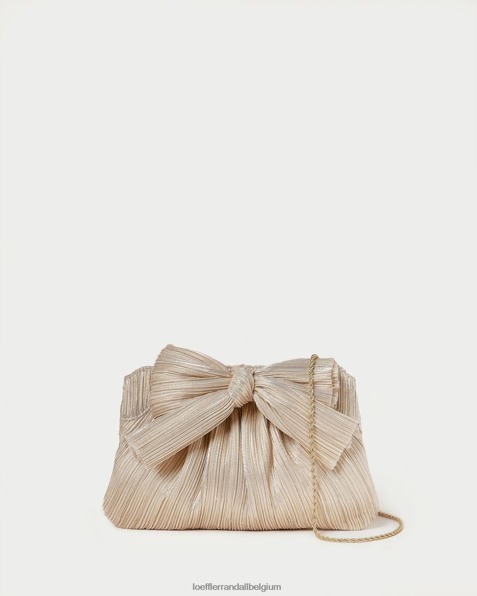 Sacs Loeffler Randall pochette à nœud Rayne platine femmes 04V42L334