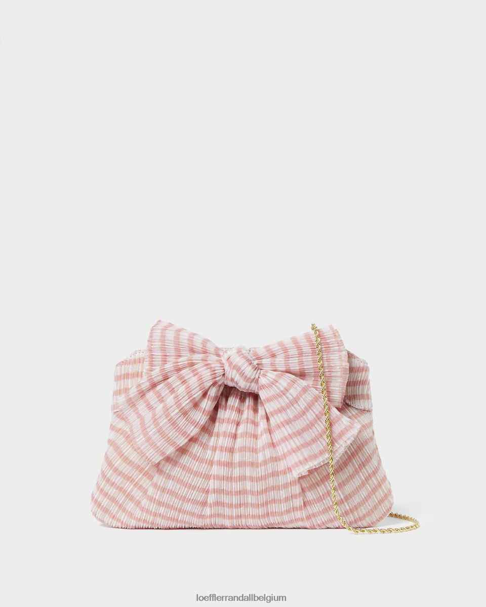 Sacs Loeffler Randall pochette à nœud Rayne vichy rose tendre femmes 04V42L380