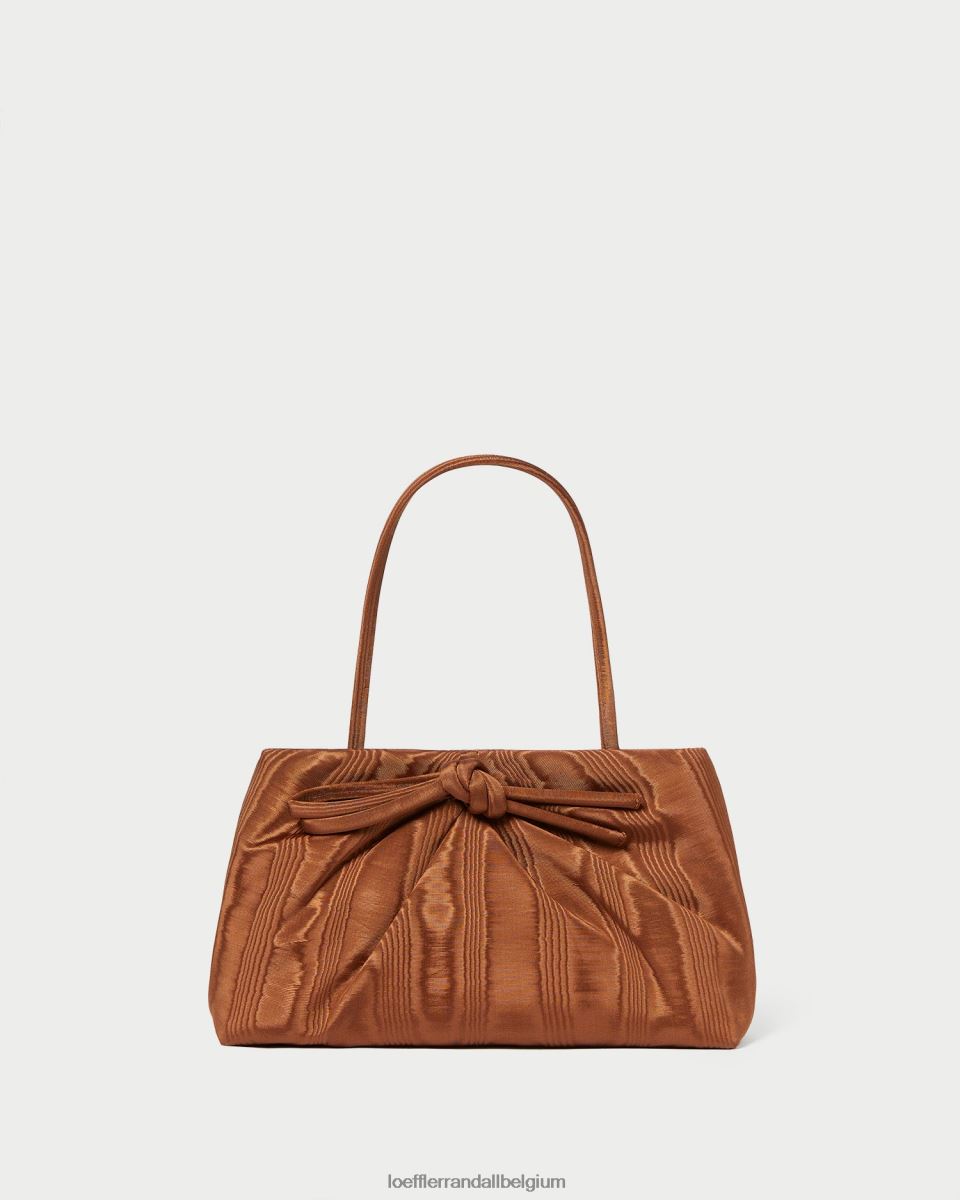 Sacs Loeffler Randall pochette à nœud bouffant iona noix de muscade femmes 04V42L379