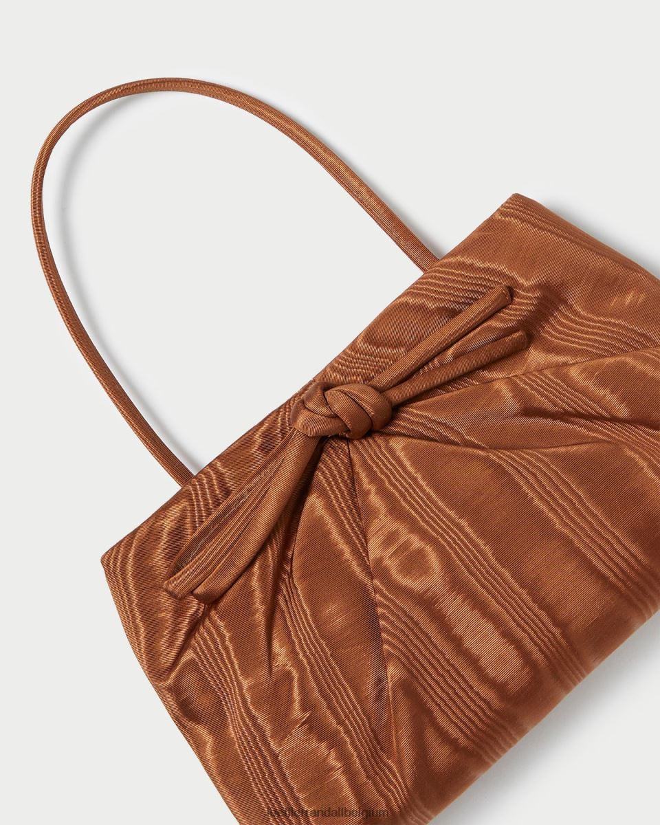 Sacs Loeffler Randall pochette à nœud bouffant iona noix de muscade femmes 04V42L379