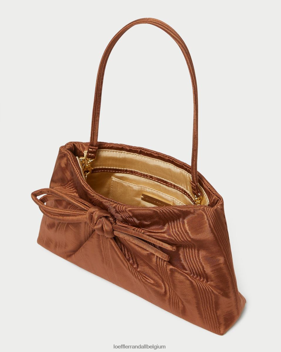 Sacs Loeffler Randall pochette à nœud bouffant iona noix de muscade femmes 04V42L379