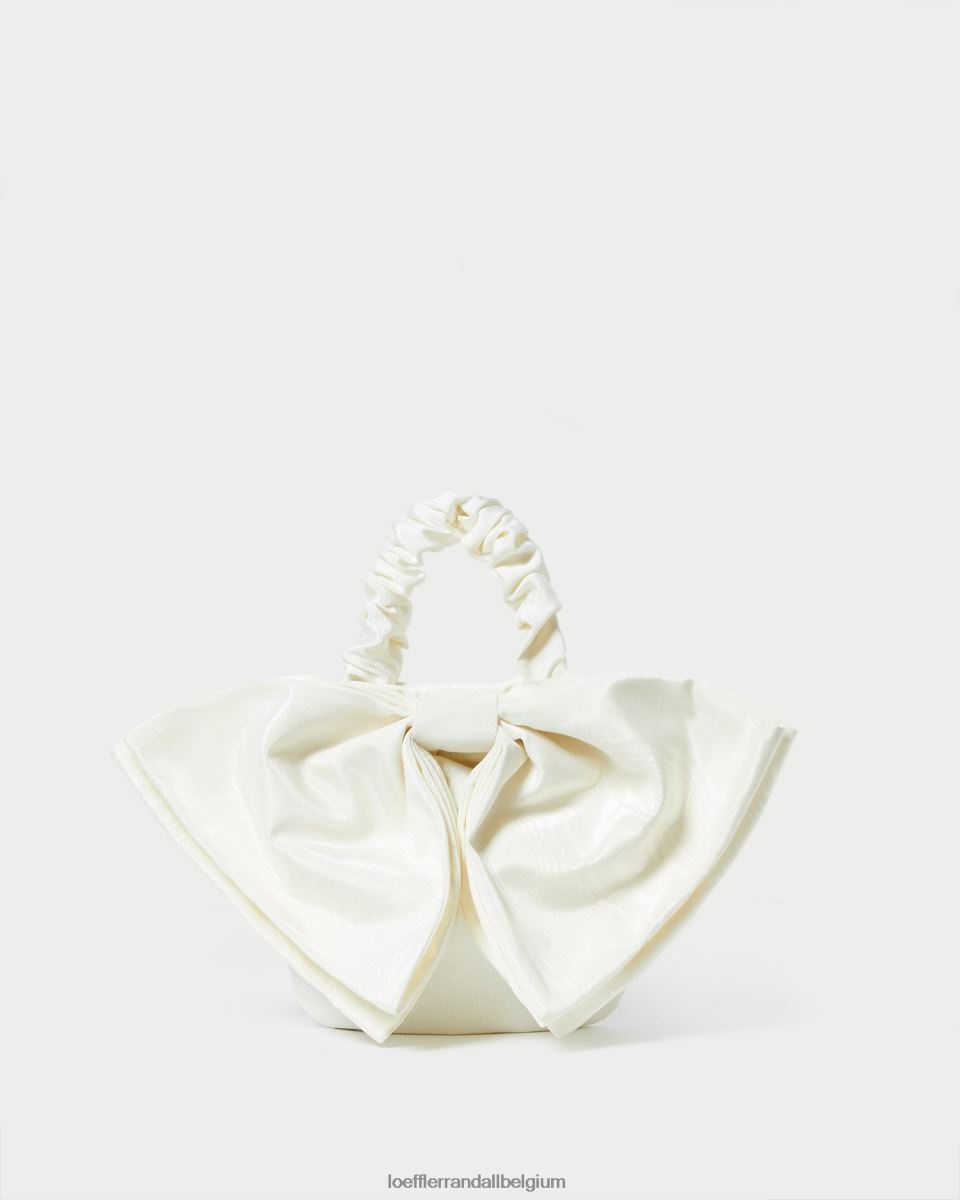 Sacs Loeffler Randall pochette à petit nœud Sierra crème femmes 04V42L396