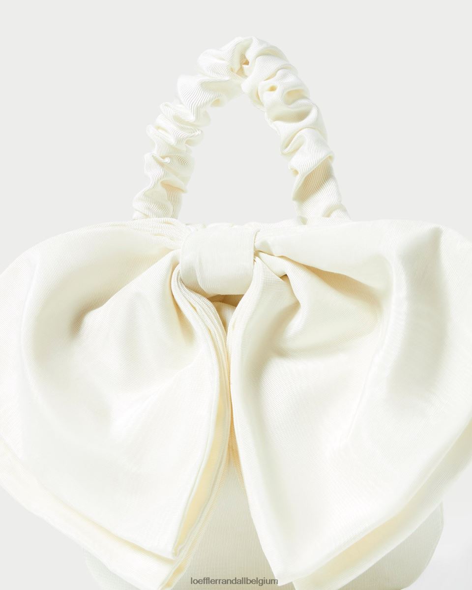 Sacs Loeffler Randall pochette à petit nœud Sierra crème femmes 04V42L396