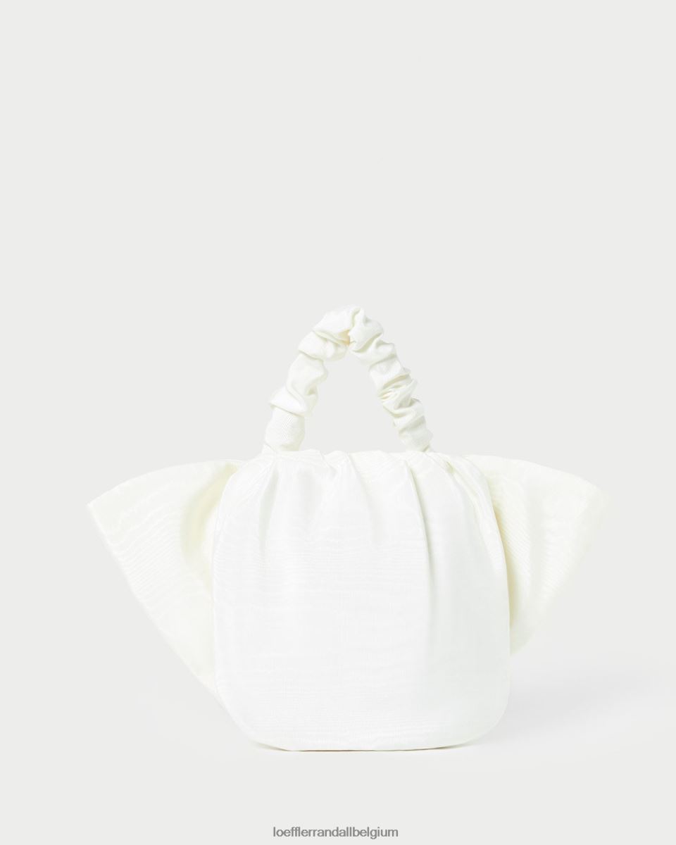 Sacs Loeffler Randall pochette à petit nœud Sierra crème femmes 04V42L396