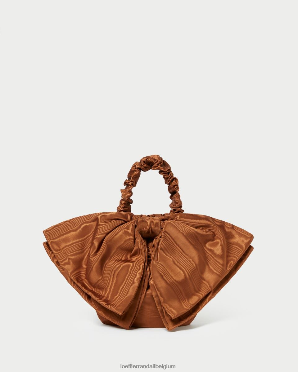 Sacs Loeffler Randall pochette à petit nœud Sierra noix de muscade femmes 04V42L382