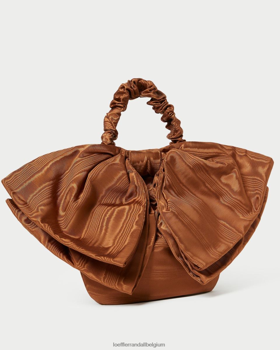 Sacs Loeffler Randall pochette à petit nœud Sierra noix de muscade femmes 04V42L382