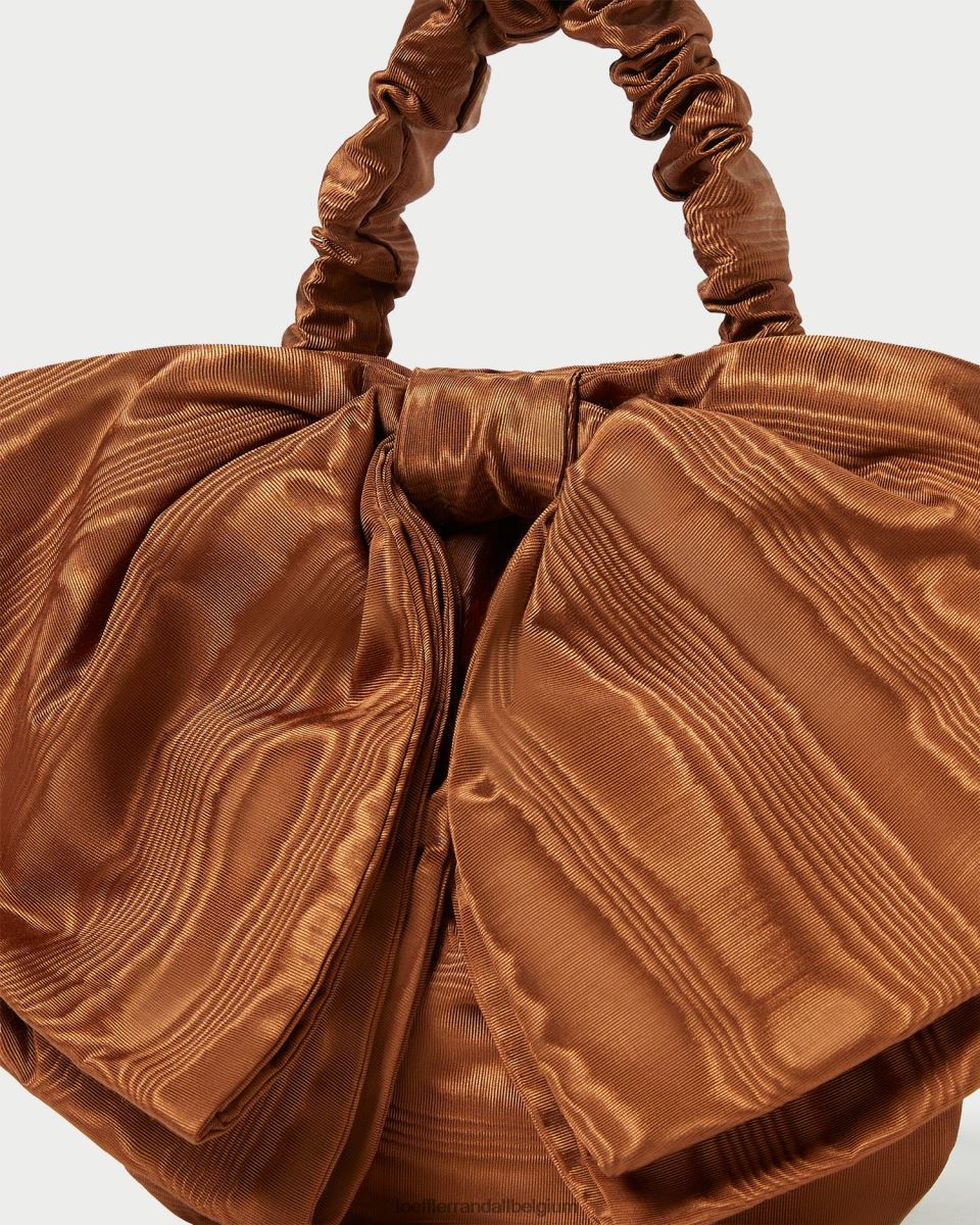 Sacs Loeffler Randall pochette à petit nœud Sierra noix de muscade femmes 04V42L382