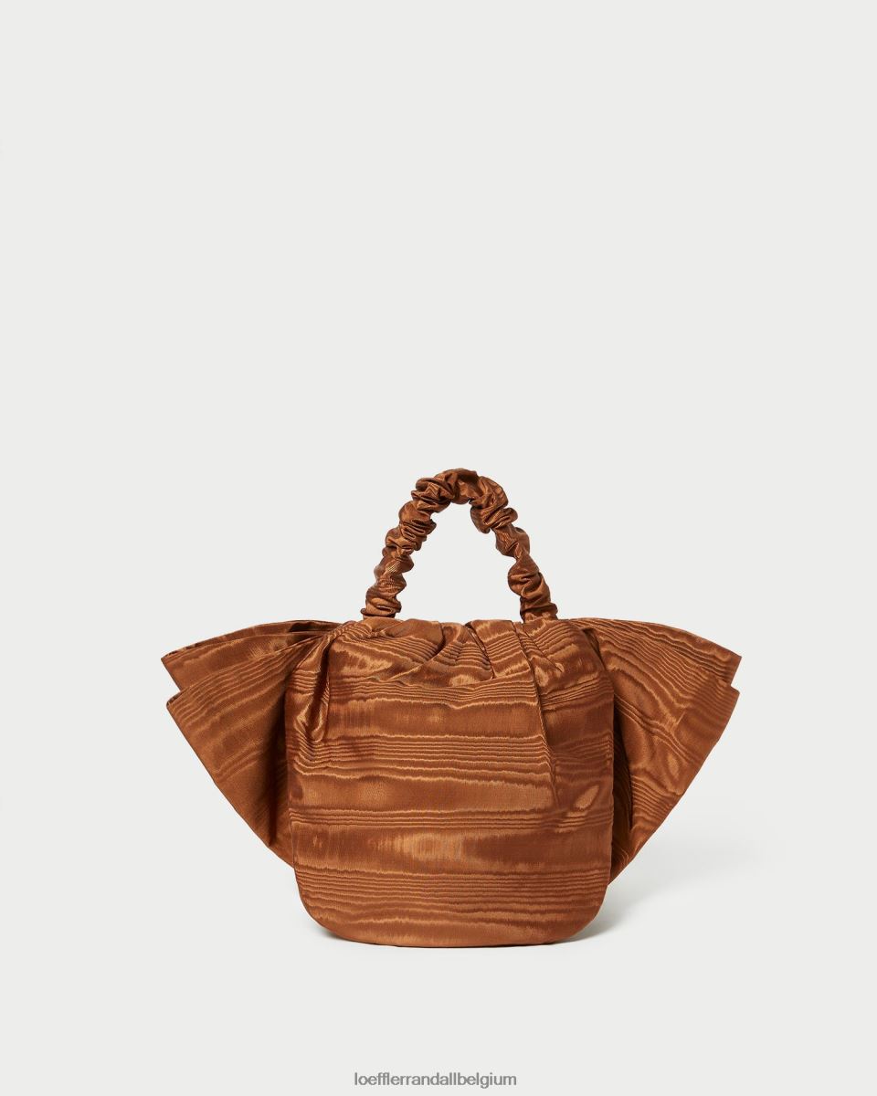 Sacs Loeffler Randall pochette à petit nœud Sierra noix de muscade femmes 04V42L382