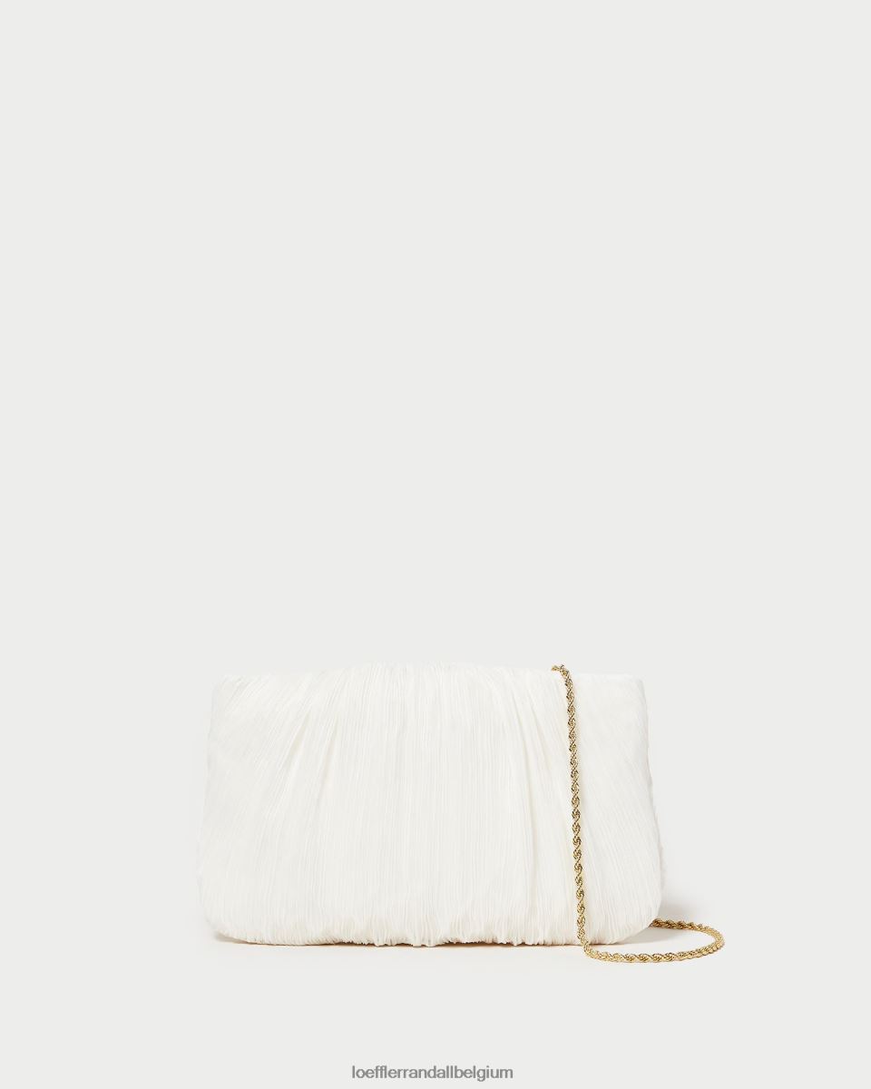 Sacs Loeffler Randall pochette plissée plate brit perle femmes 04V42L362