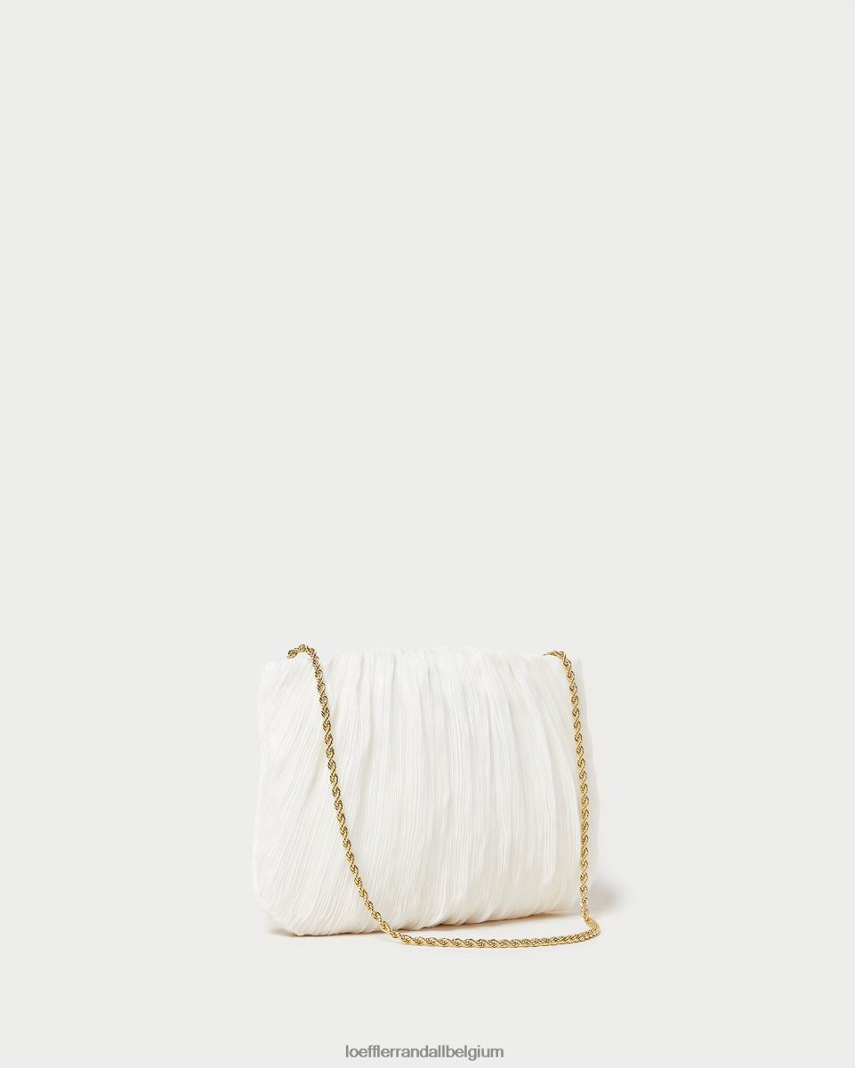 Sacs Loeffler Randall pochette plissée plate brit perle femmes 04V42L362