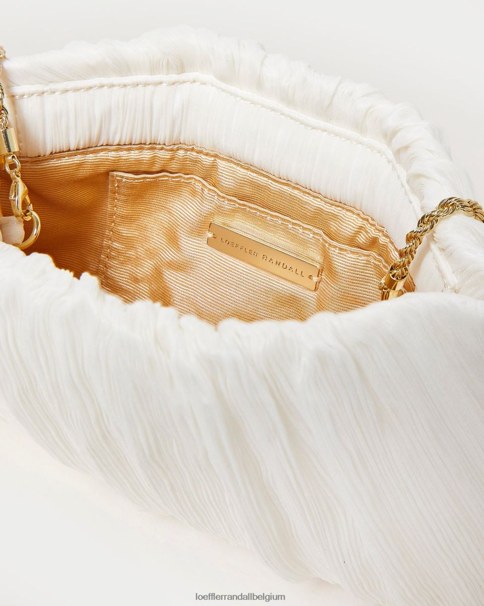Sacs Loeffler Randall pochette plissée plate brit perle femmes 04V42L362