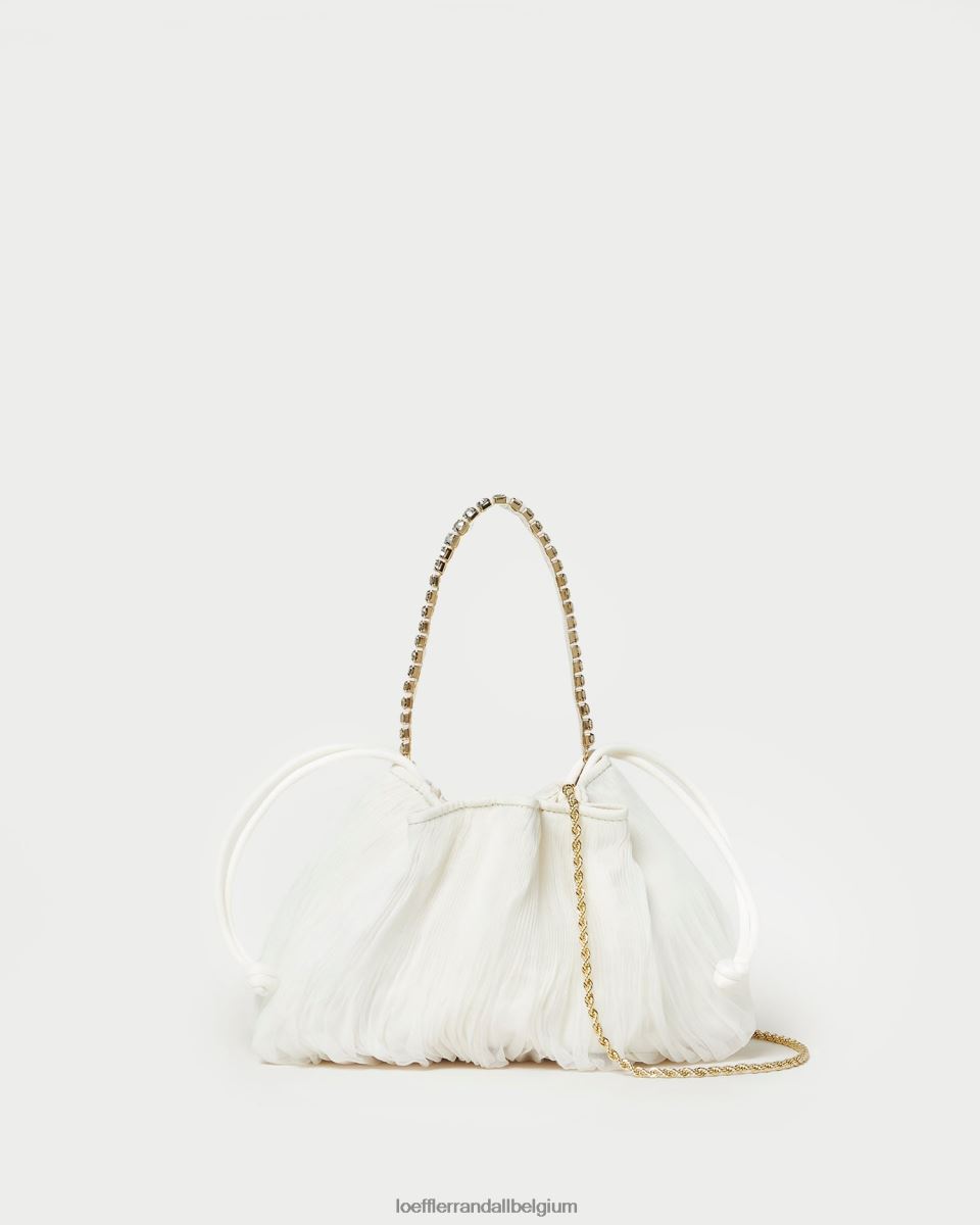 Sacs Loeffler Randall pochette plissée à strass Layne perle femmes 04V42L371