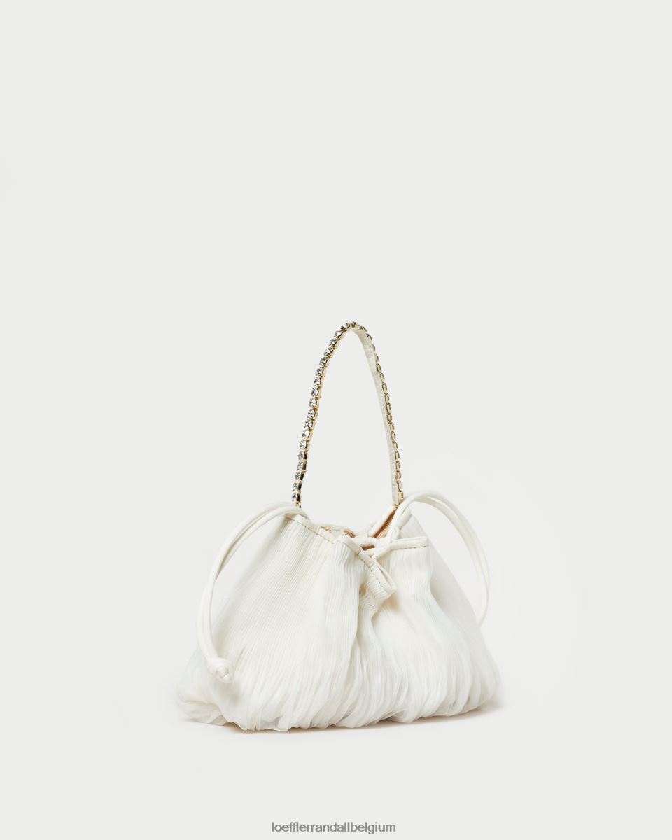 Sacs Loeffler Randall pochette plissée à strass Layne perle femmes 04V42L371