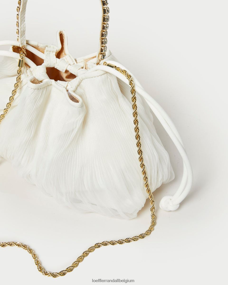 Sacs Loeffler Randall pochette plissée à strass Layne perle femmes 04V42L371