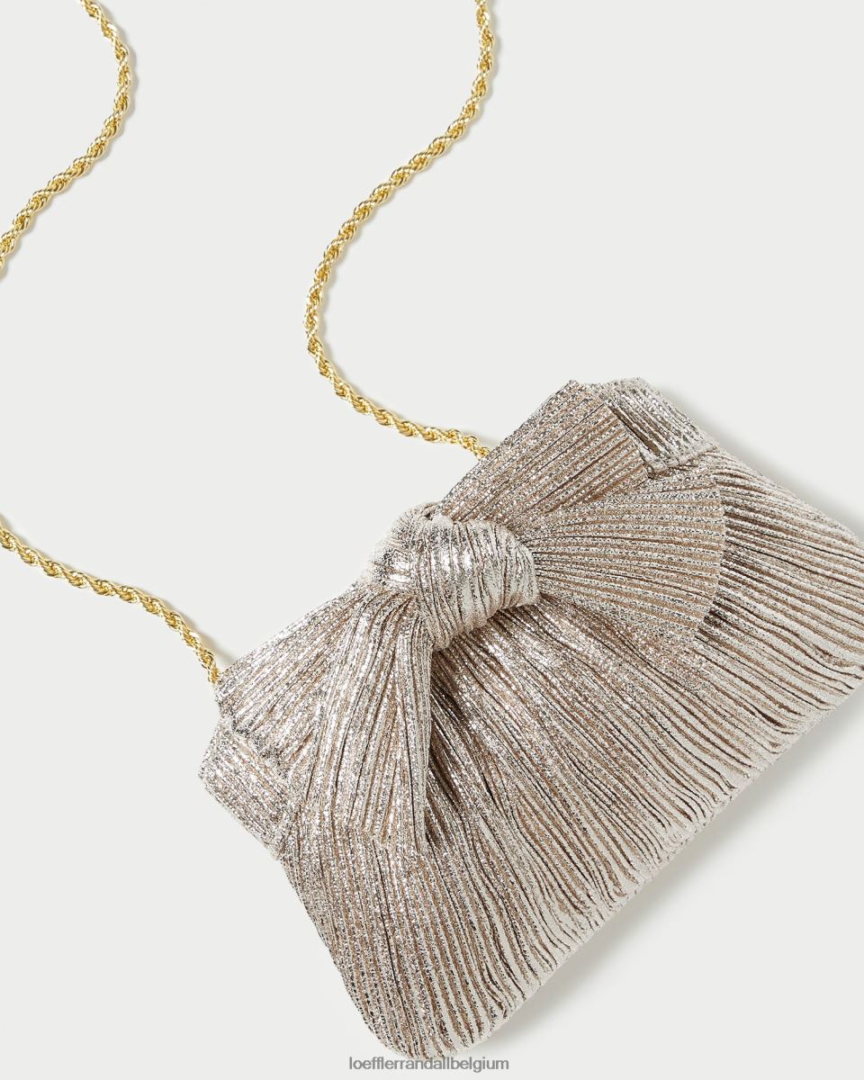 Sacs Loeffler Randall pochette rochelle à petit nœud Champagne femmes 04V42L395