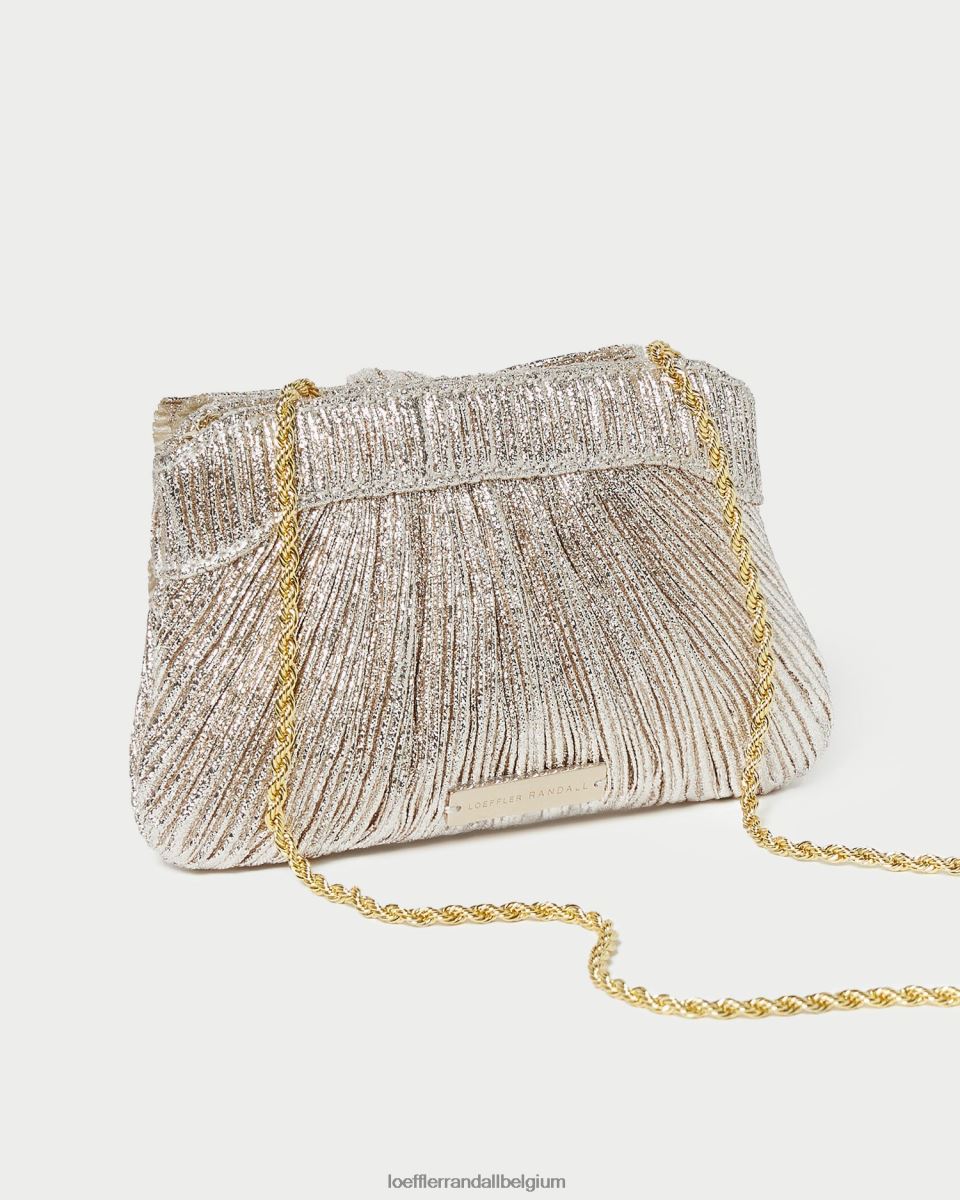 Sacs Loeffler Randall pochette rochelle à petit nœud Champagne femmes 04V42L395