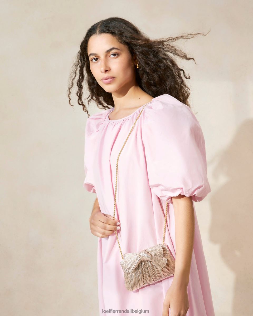 Sacs Loeffler Randall pochette rochelle à petit nœud Champagne femmes 04V42L395