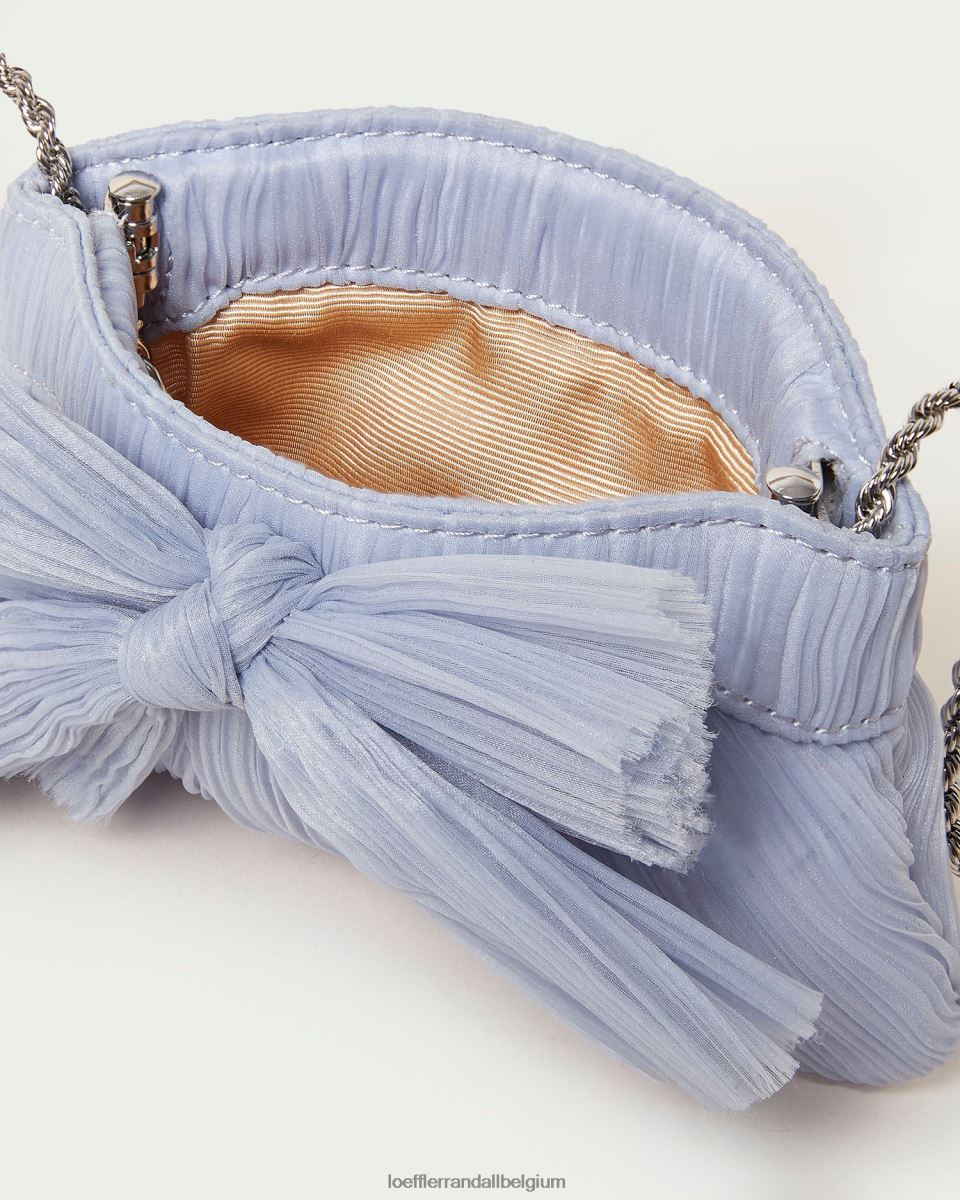 Sacs Loeffler Randall pochette rochelle à petit nœud bleu femmes 04V42L339