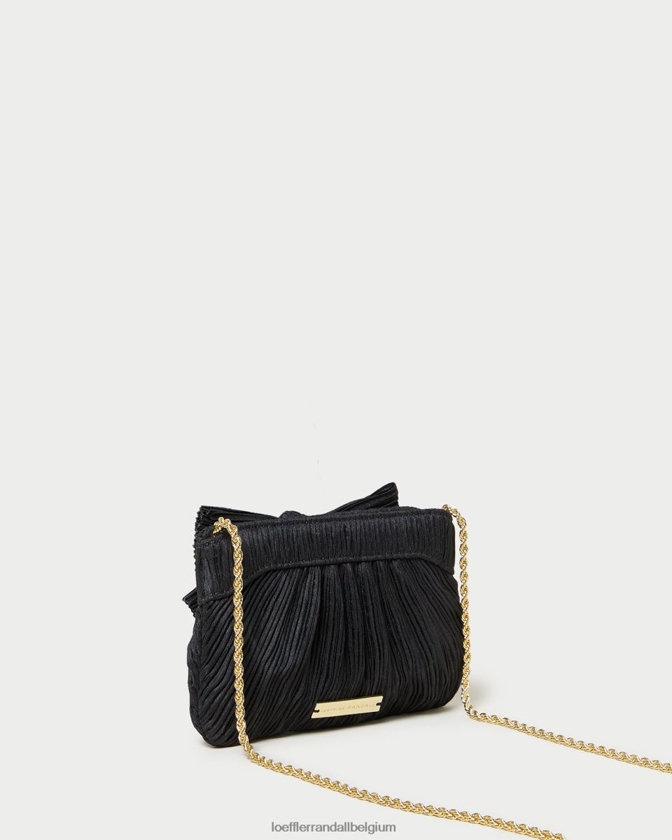 Sacs Loeffler Randall pochette rochelle à petit nœud noir femmes 04V42L349
