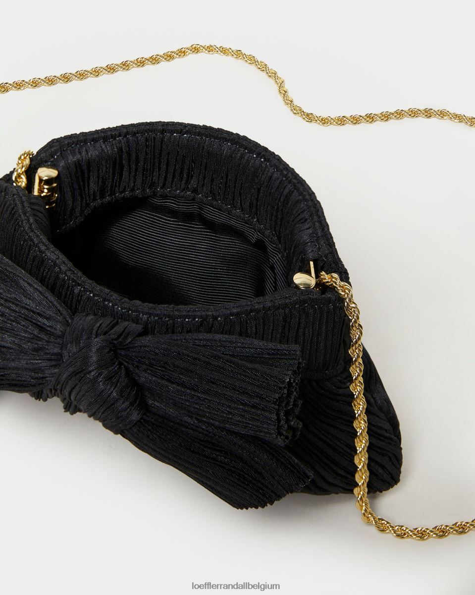 Sacs Loeffler Randall pochette rochelle à petit nœud noir femmes 04V42L349