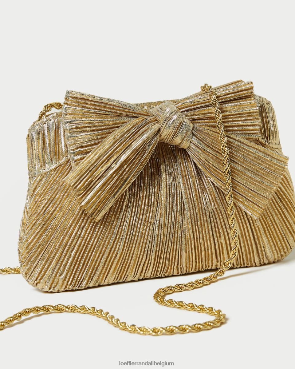 Sacs Loeffler Randall pochette rochelle à petit nœud or femmes 04V42L365