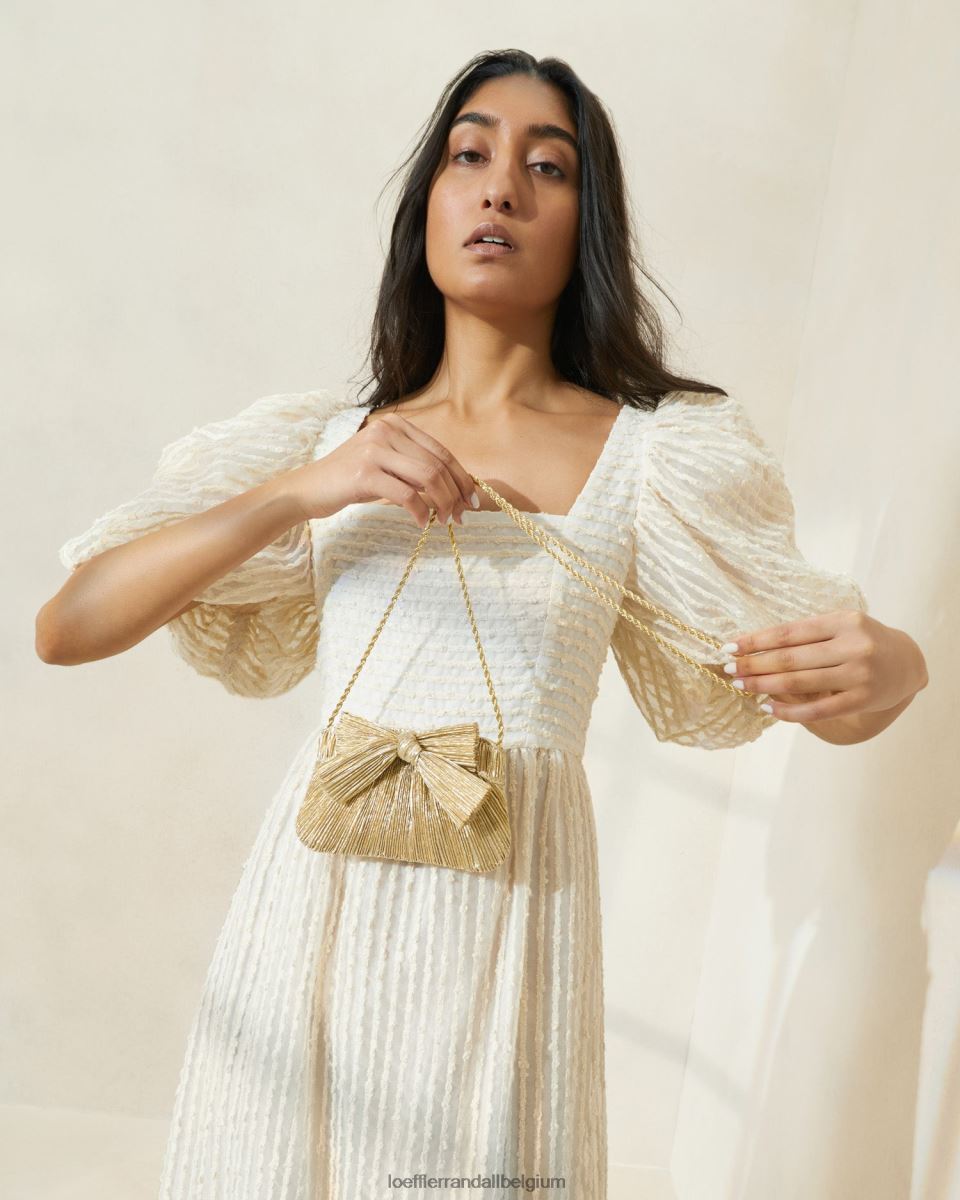 Sacs Loeffler Randall pochette rochelle à petit nœud or femmes 04V42L365