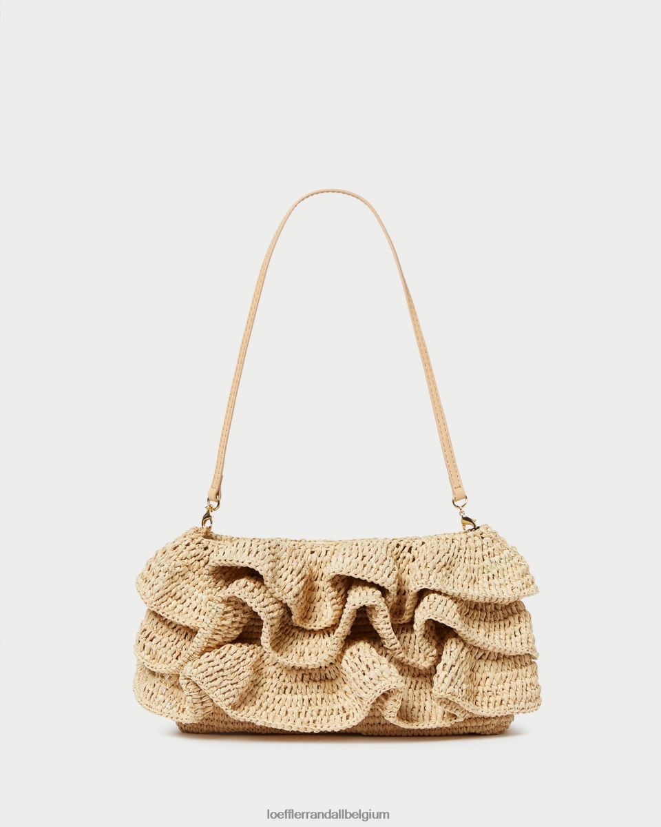 Sacs Loeffler Randall pochette à volants odette naturel femmes 04V42L375