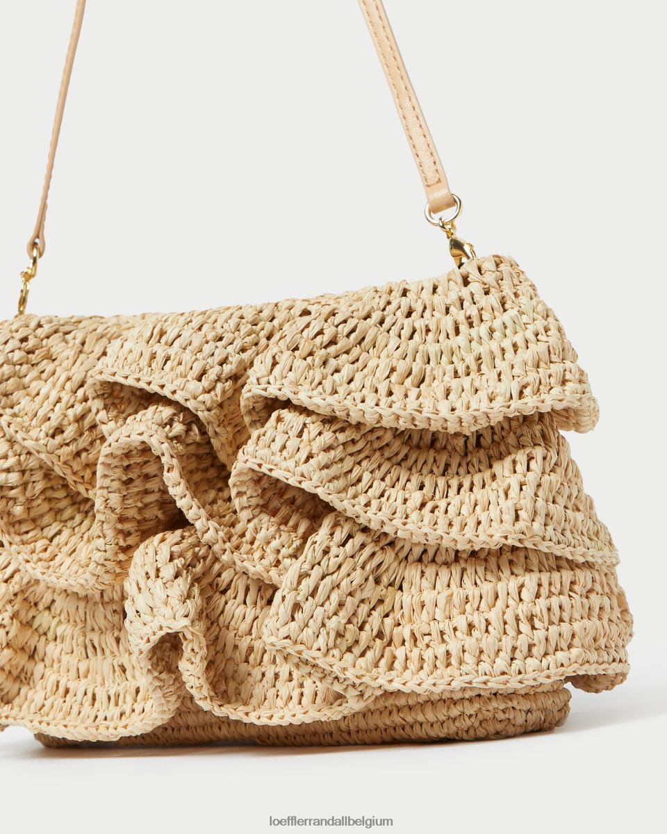 Sacs Loeffler Randall pochette à volants odette naturel femmes 04V42L375