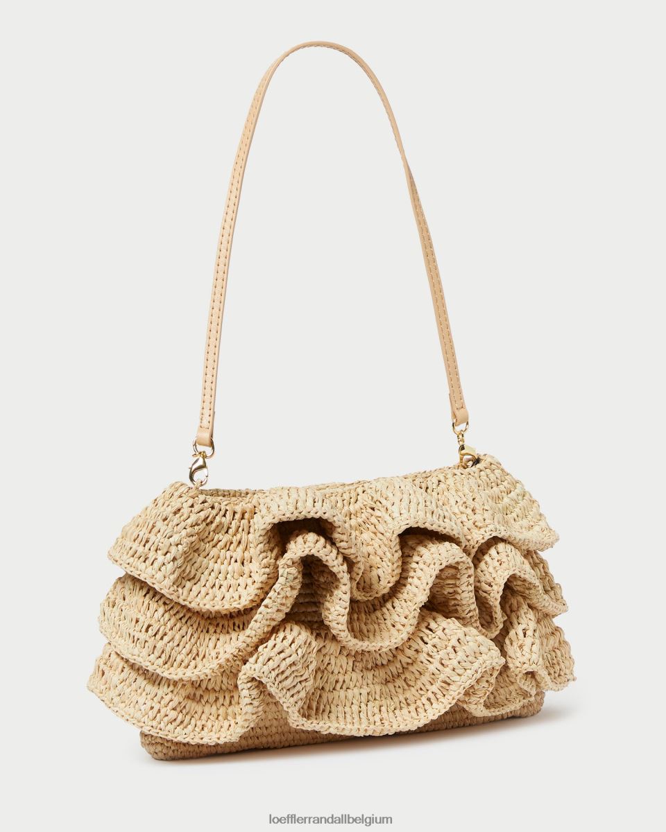 Sacs Loeffler Randall pochette à volants odette naturel femmes 04V42L375