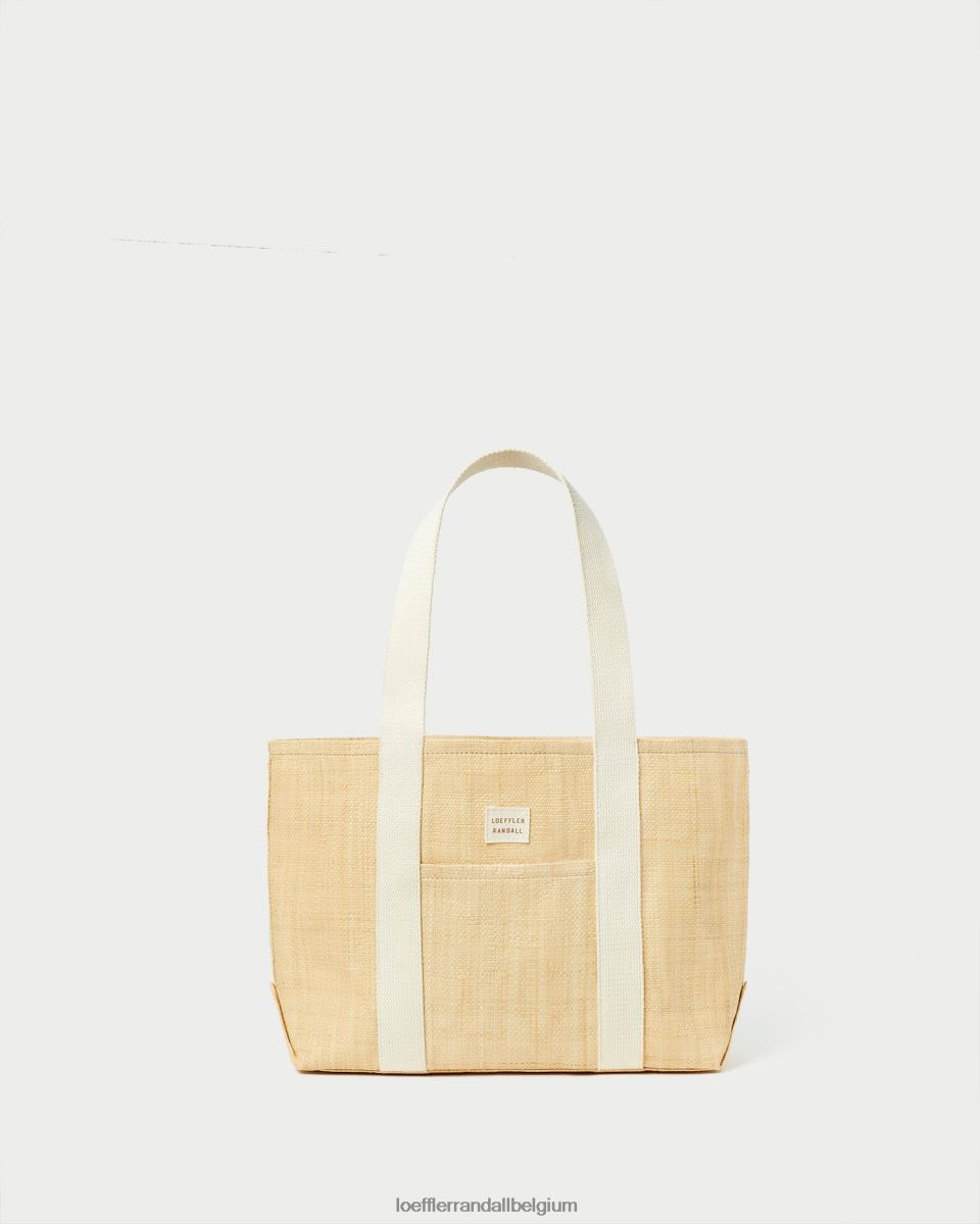 Sacs Loeffler Randall cabas moyen bennett raphia naturel femmes 04V42L316