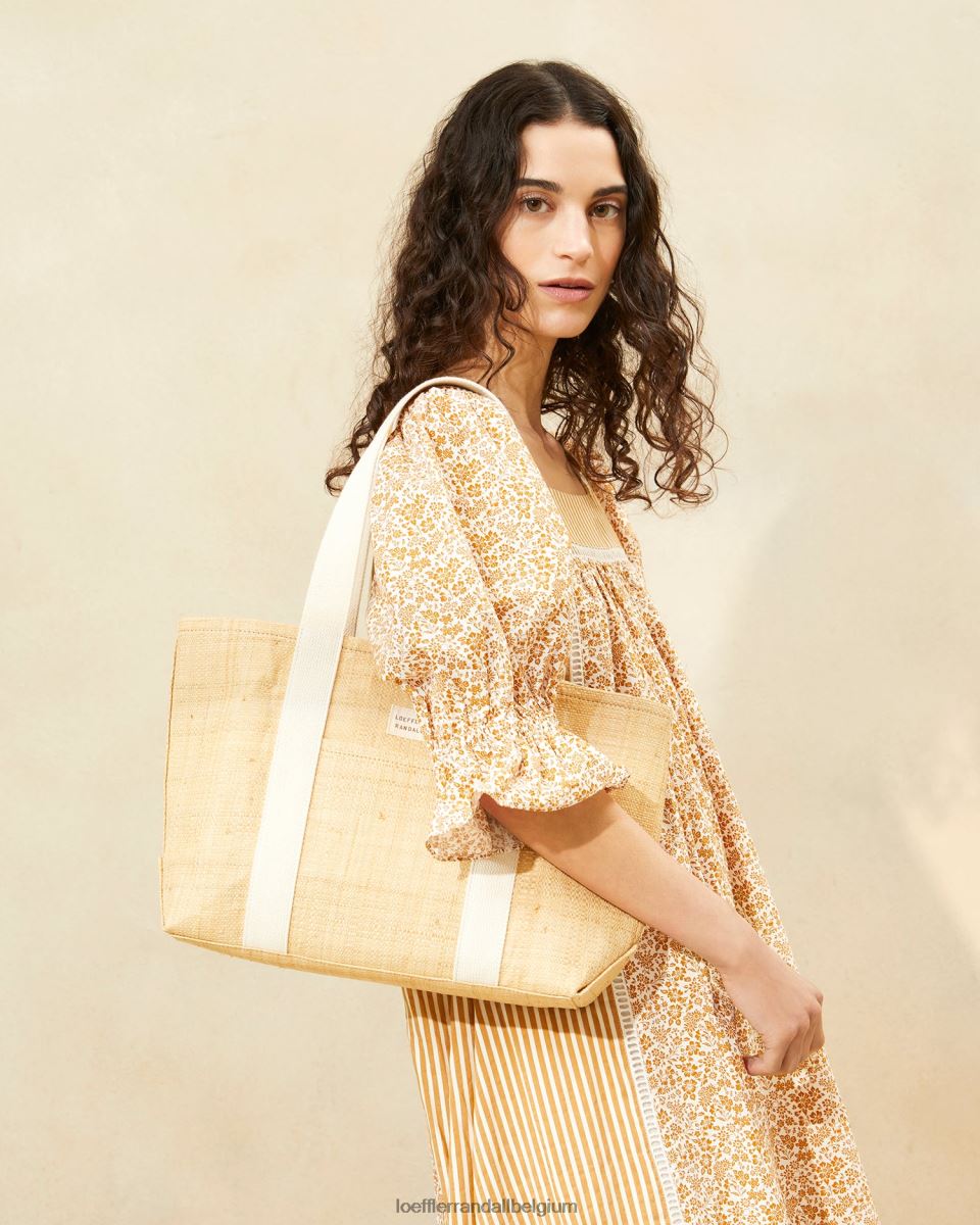 Sacs Loeffler Randall cabas moyen bennett raphia naturel femmes 04V42L316