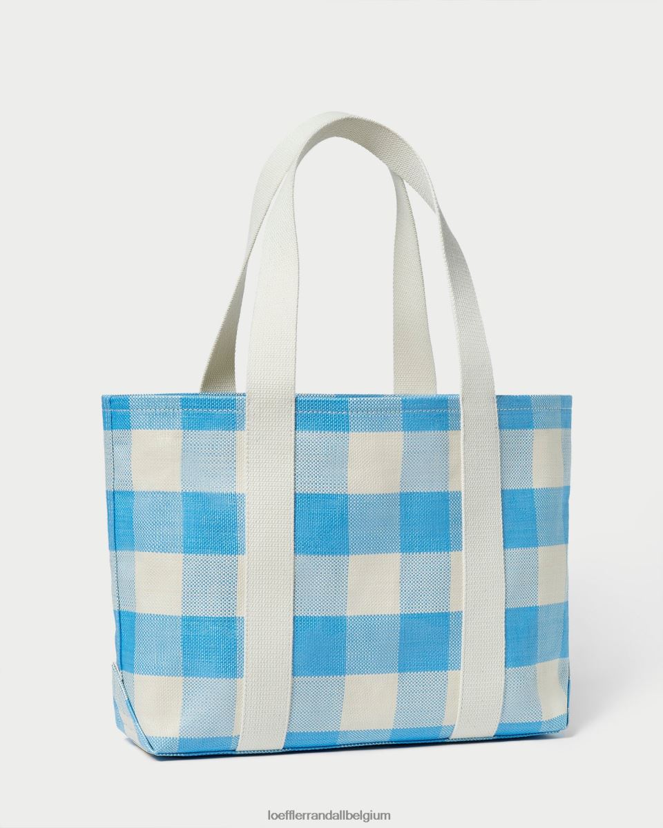 Sacs Loeffler Randall cabas moyen bennett vichy bleu femmes 04V42L319