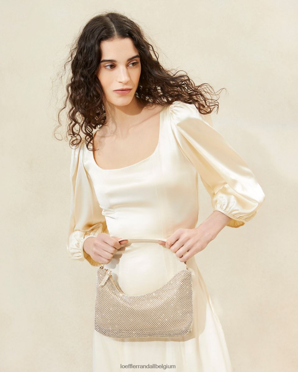 Sacs Loeffler Randall sac baguette cam à diamants or femmes 04V42L399