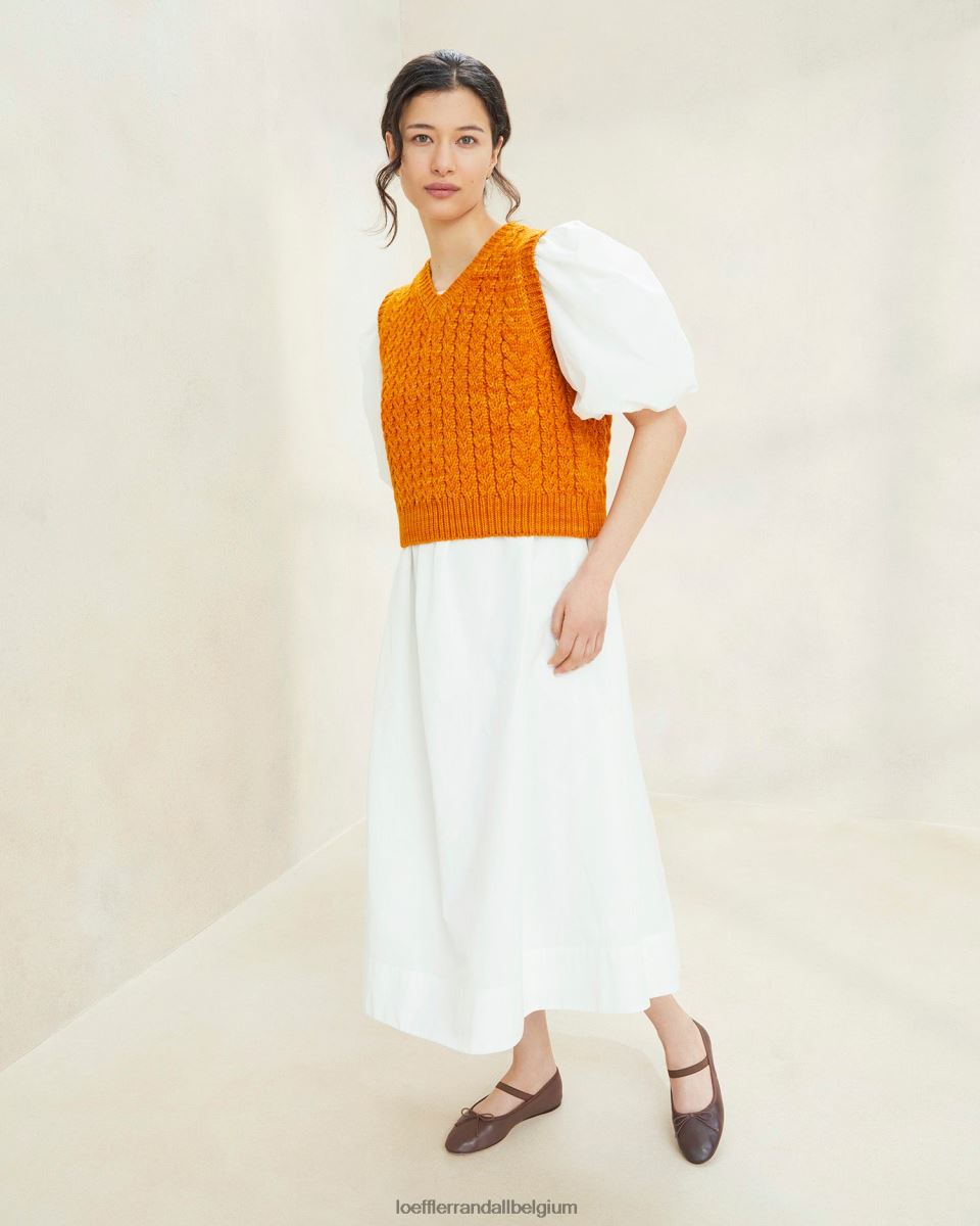 vêtements Loeffler Randall gilet à gros pull Rosie coucher de soleil femmes 04V42L256