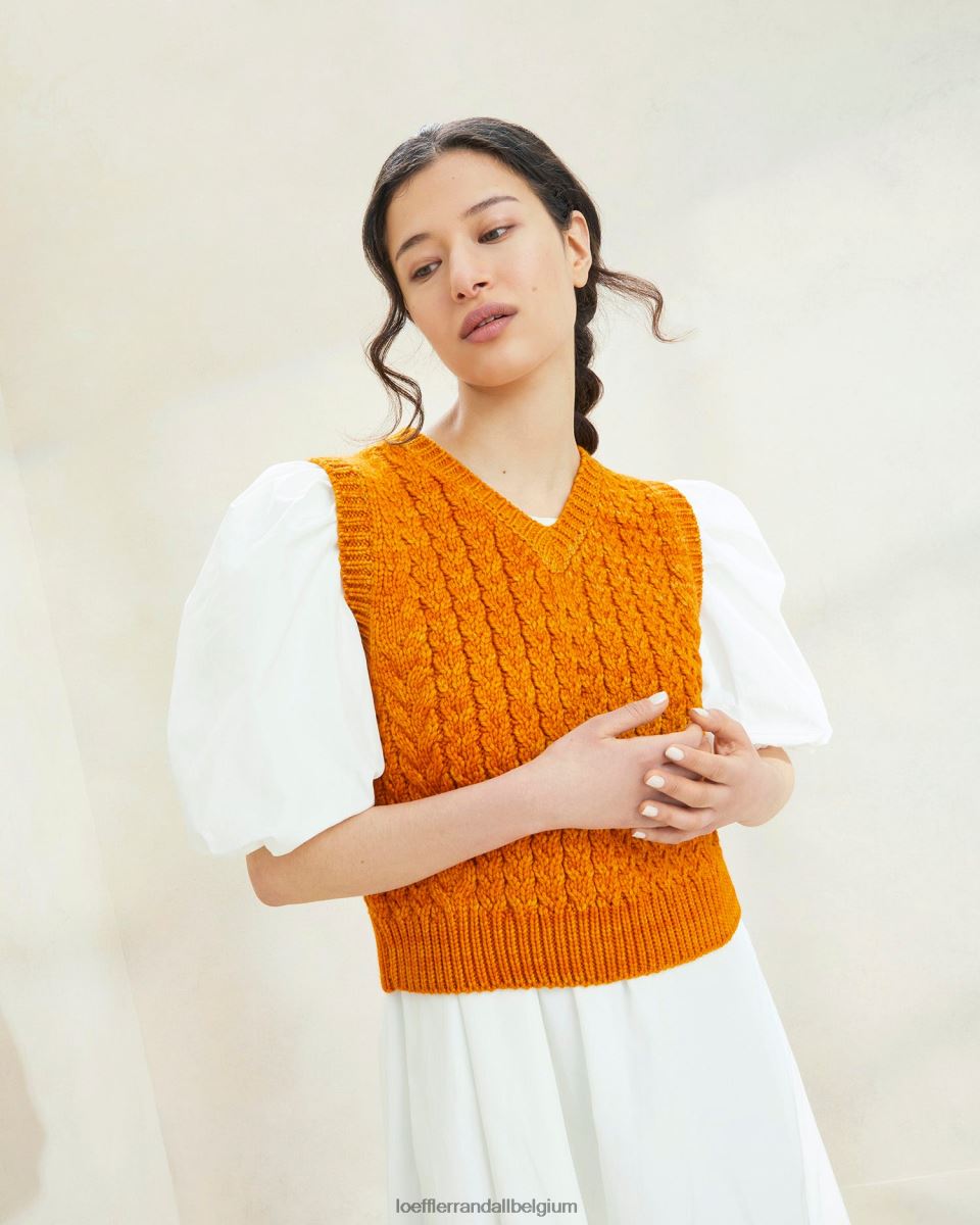 vêtements Loeffler Randall gilet à gros pull Rosie coucher de soleil femmes 04V42L256
