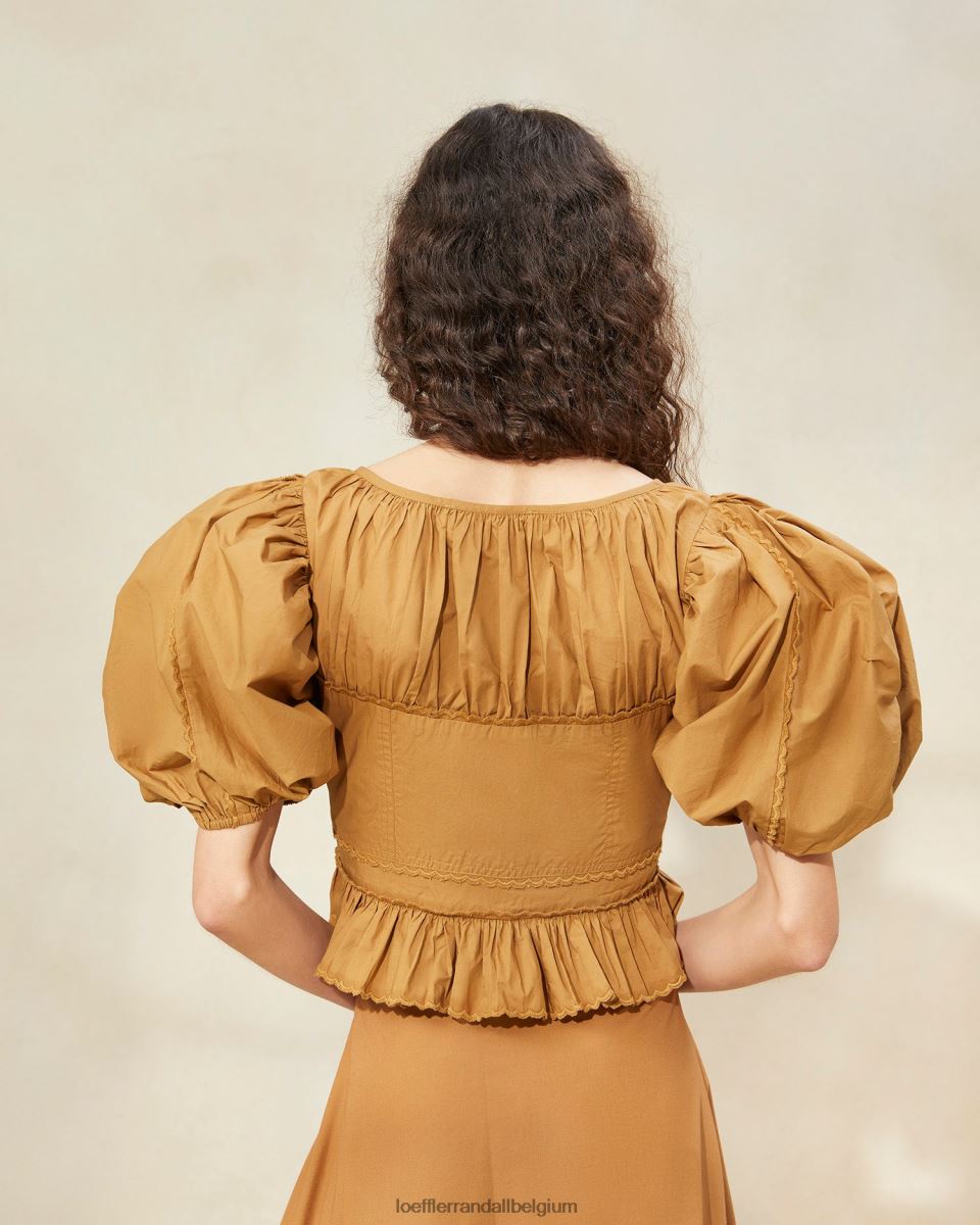 vêtements Loeffler Randall anna - haut à basque et manches bouffantes cigare femmes 04V42L209