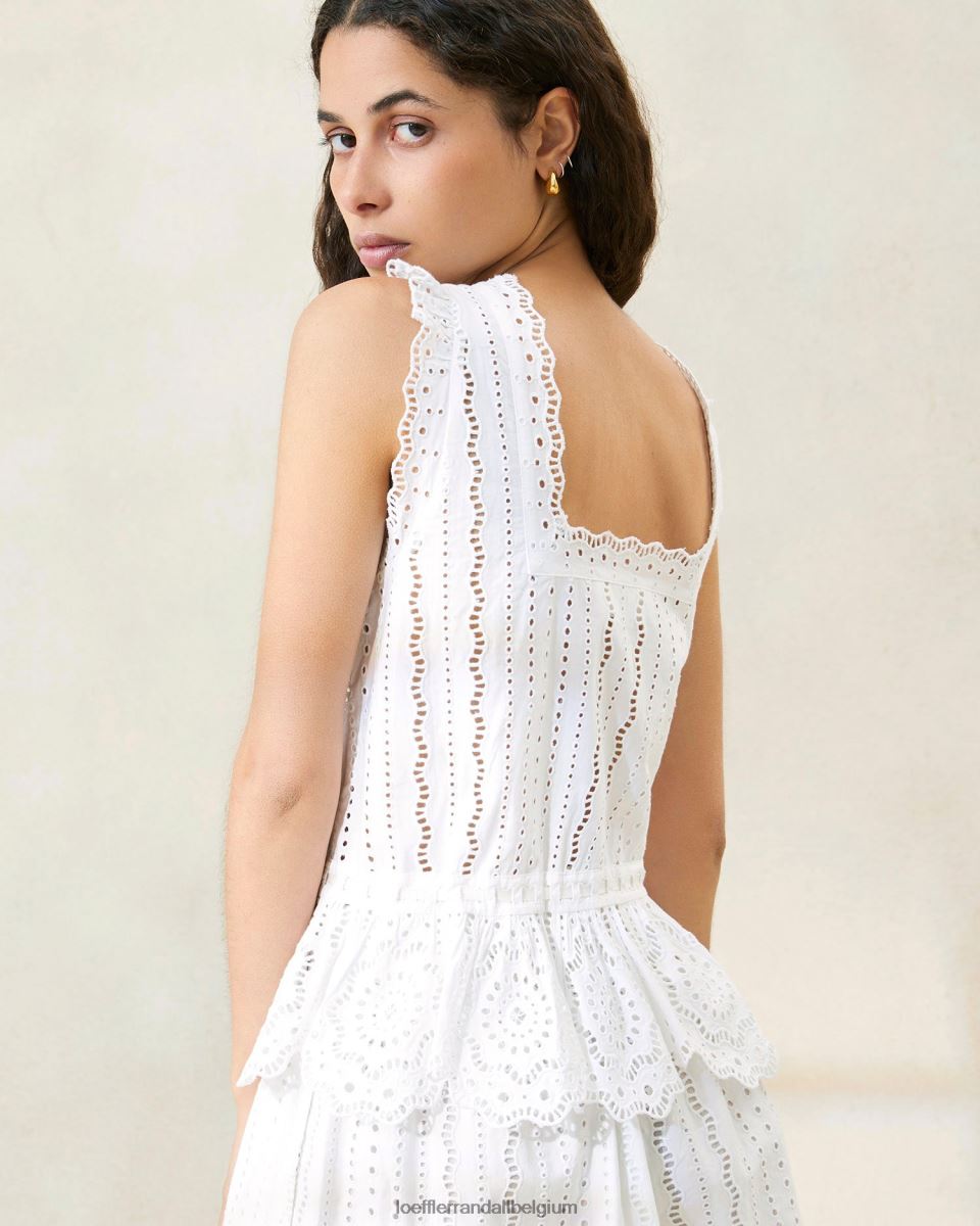 vêtements Loeffler Randall blouse festonnée arden blanc femmes 04V42L208