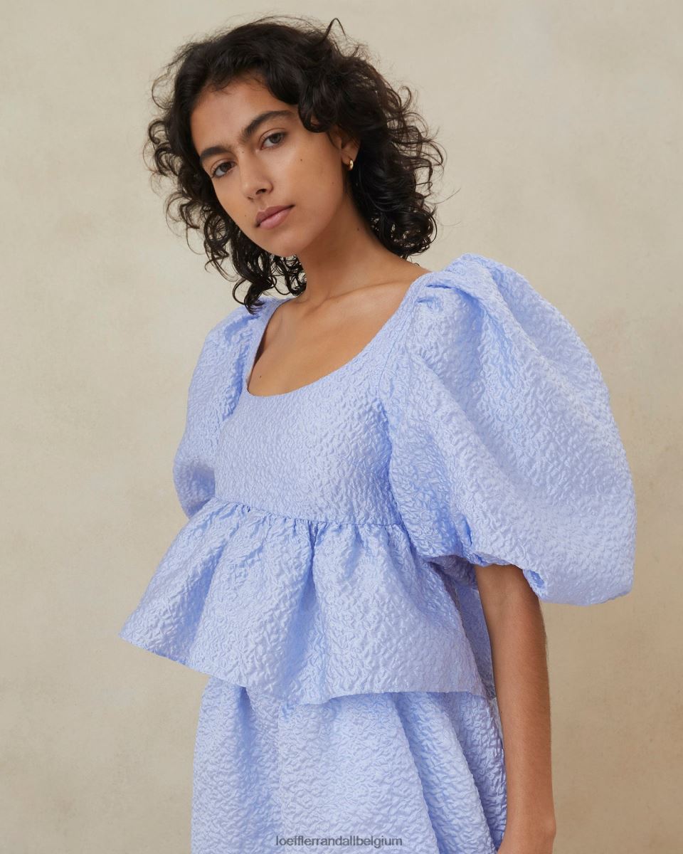 vêtements Loeffler Randall haut matelassé jessalyn bleu femmes 04V42L250