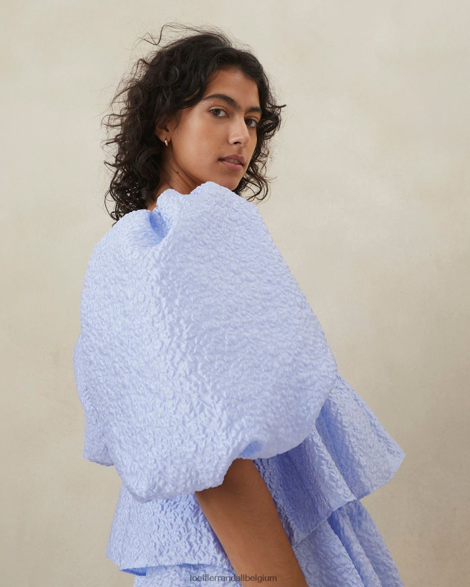 vêtements Loeffler Randall haut matelassé jessalyn bleu femmes 04V42L250