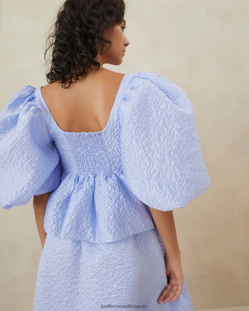 vêtements Loeffler Randall haut matelassé jessalyn bleu femmes 04V42L250