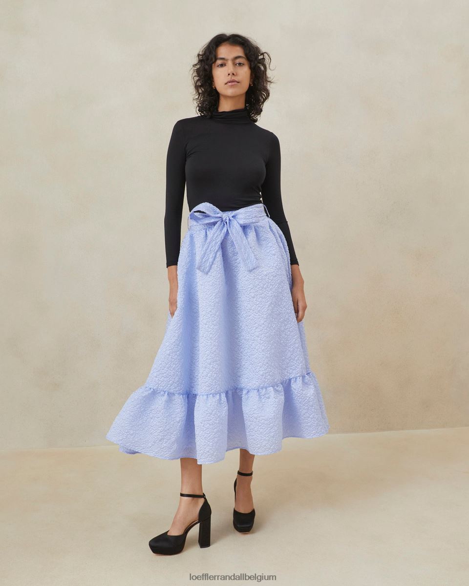 vêtements Loeffler Randall jupe circulaire à volants Carrie bleu femmes 04V42L249