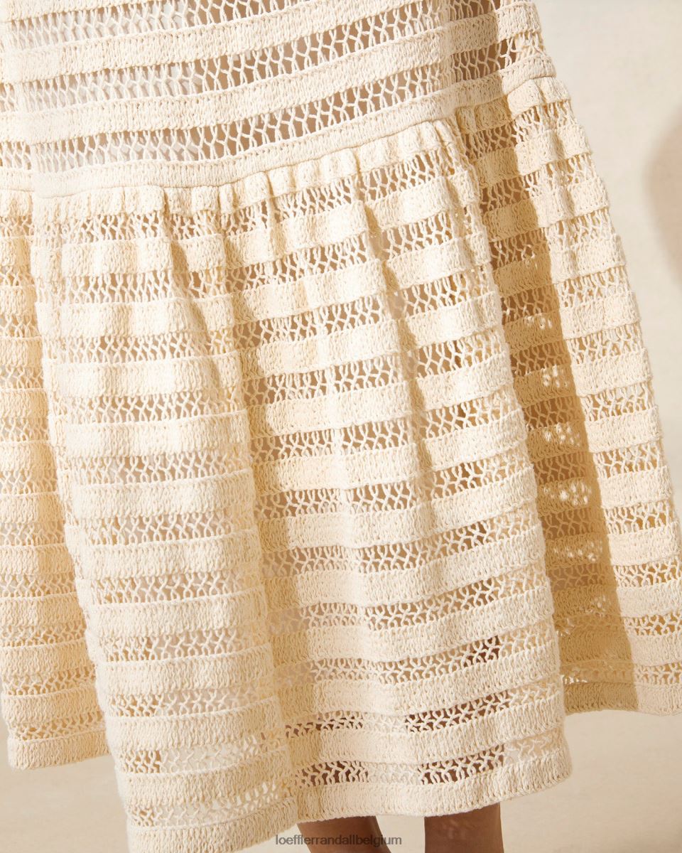 vêtements Loeffler Randall jupe en crochet à ourlet volanté Scarlett naturel femmes 04V42L232