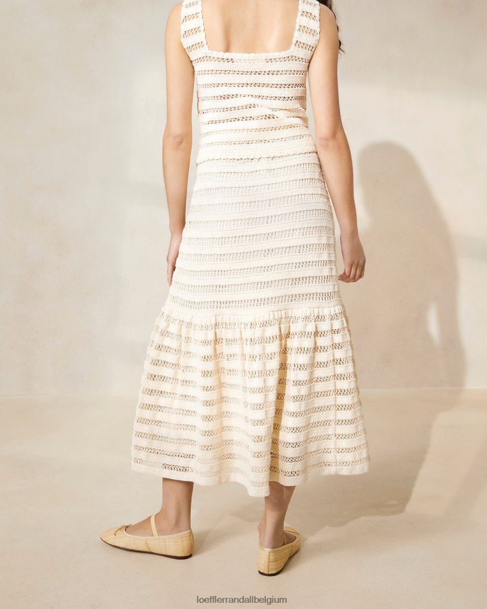vêtements Loeffler Randall jupe en crochet à ourlet volanté Scarlett naturel femmes 04V42L232