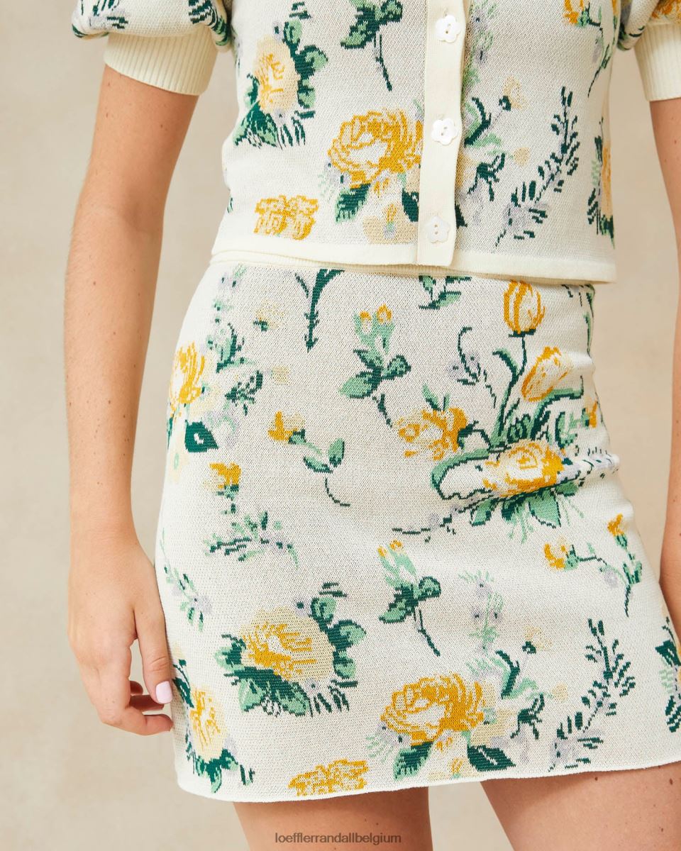 vêtements Loeffler Randall mini-jupe en jacquard Connie nouvelle florale femmes 04V42L245
